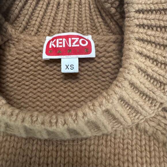 KENZO: Men's Wool Intarsia Knit Sweater - Size XS - Picture 3 of 9